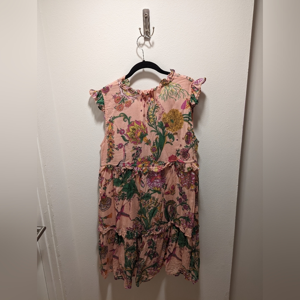 Banjanan Chandra Mini Dress in pink Psychiadelia Rosette print